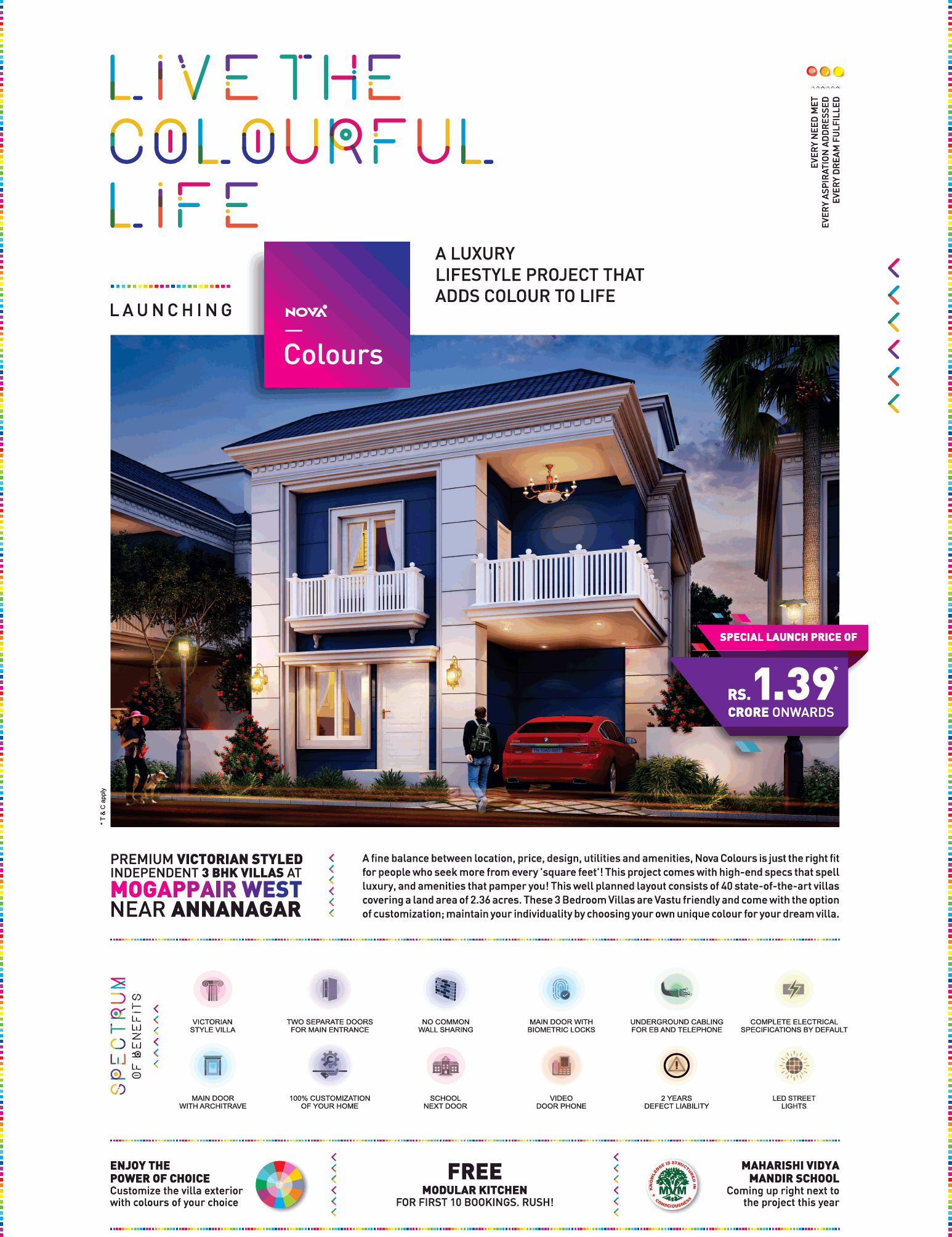 Launching premium victorian styled independent 3 bhk villa at Nova Colours in Chennai Update
